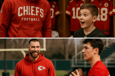 He Walked Into the NFL Locker Room of Legends: How Travis Kelce’s Kindness to a Homeless Boy Sparked a Life-Changing Moment Beyond Football