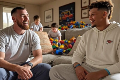 NFL Legend Travis Kelce Spends Heartwarming Day at Patrick Mahomes’ Home Mastering Fatherhood Skills