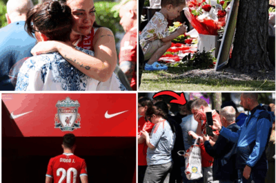A City Wrapped in Mourning: Anfield’s Streets Fill with Emotional Tributes for Diogo Jota on This Heartbreaking Friday Morning ⚫😢 “The sight of a toddler’s scarf and an old woman’s tears paints a picture of profound loss.”