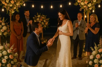 A Heartwarming Surprise: Tom Llamas Proposes to His Wife Again on Their 10th Anniversary – An Unforgettable Celebration Surrounded by Loved Ones and a Familiar Face!