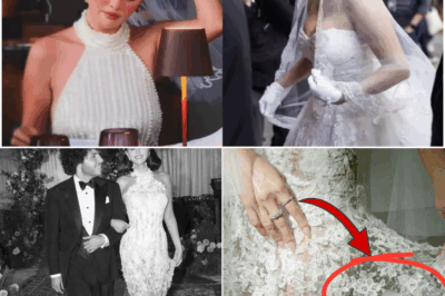 😱 YOU WON’T BELIEVE IT: Selena Gomez’s Wedding Dress Holds a Tiny Hidden Message — Fans Zoomed In and Discovered a Hidden Detail That’s Breaking Millions of Hearts 💔🔍