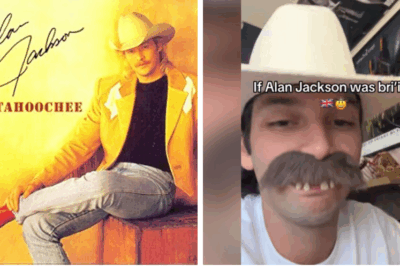 British comedian’s hilarious twist on Alan Jackson’s “Chattahoochee”—yee-haw meets beans and bad teeth for a viral riot! What’s the cheeky lyric swap that’ll have you cracking up across the pond?