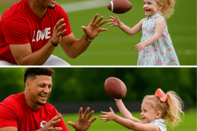 Patrick Mahomes’ Mini-Me Daughter Unleashes Epic Wild Throw That ‘Scores’ a Hilarious Headshot on Dad – Is This the Birth of a Future MVP… or Just a Daddy’s Hilarious Wake-Up Call?