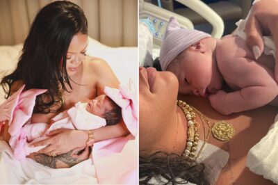 Rihanna’s newborn princess Rocki steals hearts in matching pink bows and custom boxing gloves— is this the ultimate fashion debut for mom and baby girl’s iconic style era
