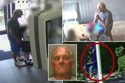 😱 You won’t believe this gut-wrenching CCTV footage… A “loving” grandpa picks up his grandkids from school for ice cream and burgers – but hours earlier, he’d just hammered his own stepdaughter’s skull and stabbed her hubby to death in their home! 😈