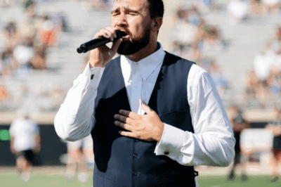 NFL Superstar Travis Kelce’s Tear-Jerking National Anthem Stuns a Stadium Silent – And Ignites a Miracle That Defies Cancer’s Grip!!!