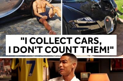 I Don’t Even Know How Many Cars I Own — 40 or 41?’ 😏 Cristiano Ronaldo Shows Off His $20M Supercar Collection, from a Fiat to a $9M Bugatti Beast! 🏎️💨