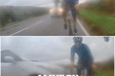 🚨 Near-Death on the Road! Cyclist Narrowly Escapes Collision as Car Skids and Flips into Another Vehicle 😨🚴♀️🚗