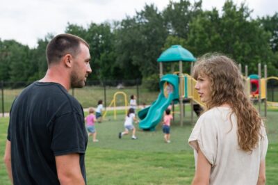 Hidden Hearts on the Slide: Travis & Taylor’s Playground Miracle in Nashville Sparks a Mystery Note That Whispers “Our First Family Laughter” – Will It Rewrite Joy for Struggling Kids?