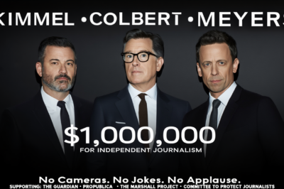 Jimmy Kimmel, Stephen Colbert, and Seth Meyers Pledge $1 Million to Independent Journalism Amid NPR Funding Cuts – A Quiet Act That Echoes Loudly