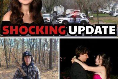 Emily Finn’s laughter almost audible as she pins a corsage to her date’s lapel under a cascade of floral arches