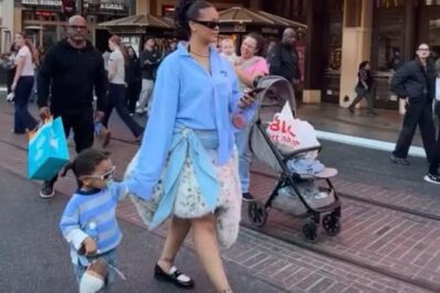 Blue-on-Blue Magic: Rihanna and Son Riot Rose’s Perfectly Synced Outfits at The Grove Spark Viral Frenzy and Fan Theories