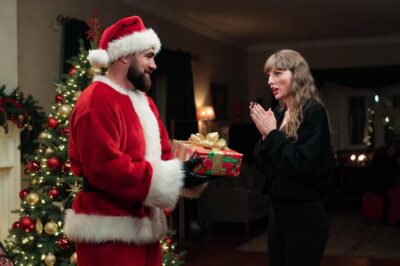 Travis Kelce Transforms into Santa Claus to Deliver a Heart-Melting Surprise Gift to Fiancée Taylor Swift on Christmas Eve ❤️🎅