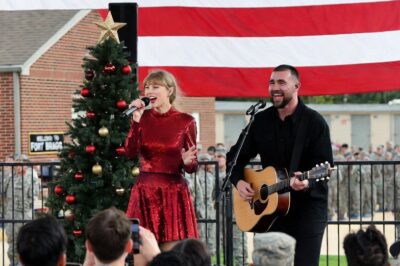 Taylor Swift & Travis Kelce Spread Pure Holiday Magic: Singing, Dancing, and a Heartwarming Surprise for Troops! 🎄✨