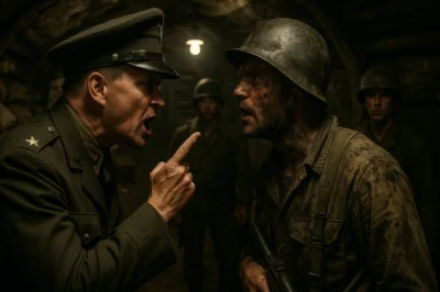 Outrage in the Bunker: Exhausted U.S. Soldier Dumps Water on Commander’s Head and Delivers a Single Sentence That Forces Instant Apology