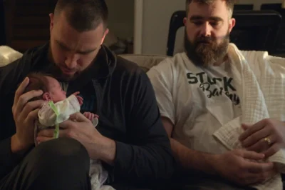 Jason Kelce’s Genius Baby-Holding Hack for Travis: ‘Treat It Like a Football!’ – His Awkward Grip Has the Whole Family in Stitches 😂🏈