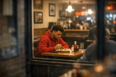 Patrick Mahomes Dines Alone in Humble Eatery After Devastating Leg Injury – Then Leaves a Cryptic Note That Speaks Volumes