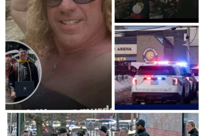 He approached family members seated in the bleachers without speaking