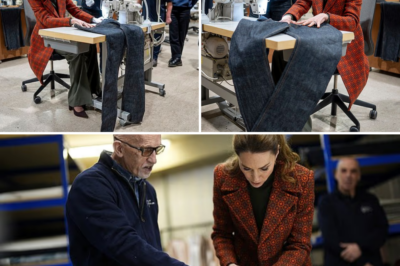 Princess Kate was absolutely glowing as she got hands-on at a traditional Welsh denim factory, personally sewing the final ‘Made in Wales’ label onto a special pair of jeans… made just for Prince William! 👖❤️
