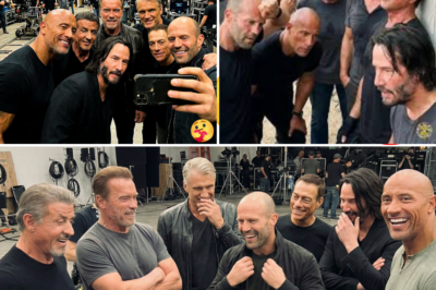 🧡 The Ultimate Action Movie Reunion? This Rare Selfie of Stallone, Reeves, and The Rock Is Taking Over Social Media Worldwide