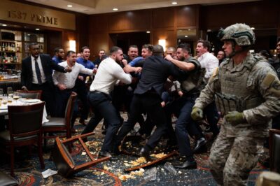 Chaos at Kelce & Mahomes’ Steakhouse: Even NFL Stars Couldn’t Stop the Brawl – Until a U.S. Soldier Stepped In With ONE Epic Line!