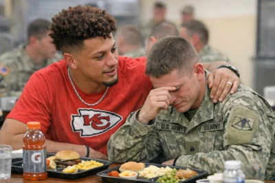 Patrick Mahomes Stuns Mess Hall with Sudden Promise to New Soldier: “Focus on Serving — I’ll Handle the Rest”