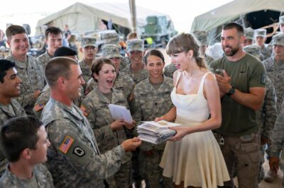 Taylor Swift & Travis Kelce Shock U.S. Soldiers with Surprise Base Visit — And Hand Deliver the First Wedding Invites!