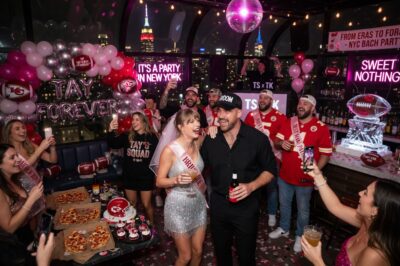 Taylor Swift & Travis Kelce’s Secret NYC Bachelor Bash Ends with Jaw-Dropping Announcement – What Did They Reveal?
